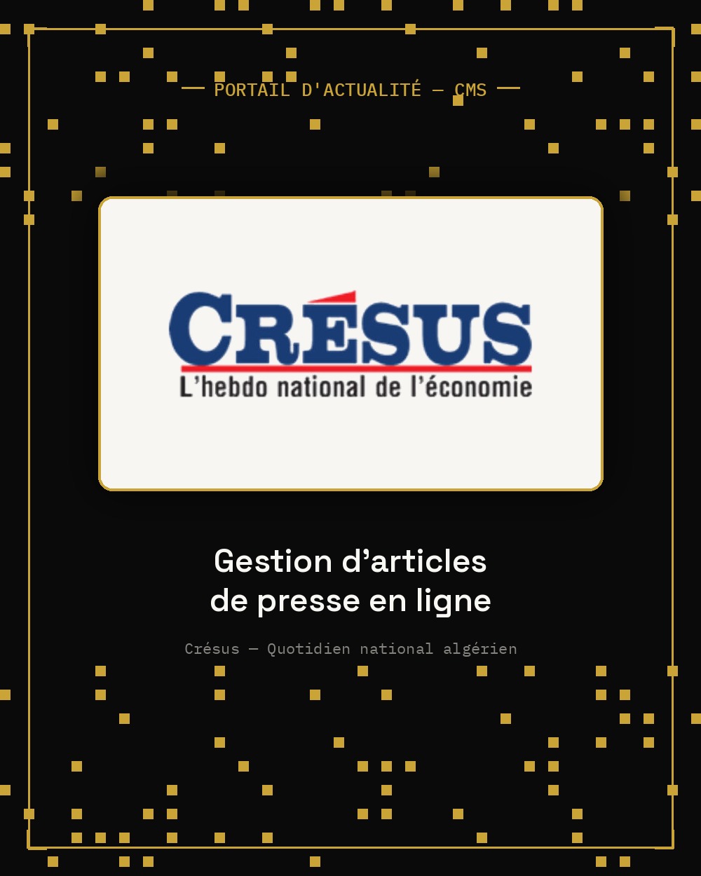 Crésus — portail d'actualité et gestion d'articles